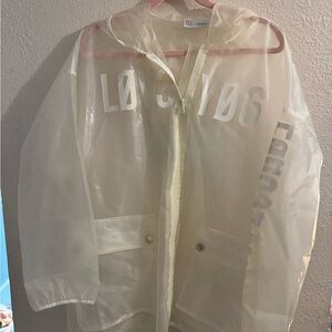 Red Valentino Transparent Hooded Raincoat